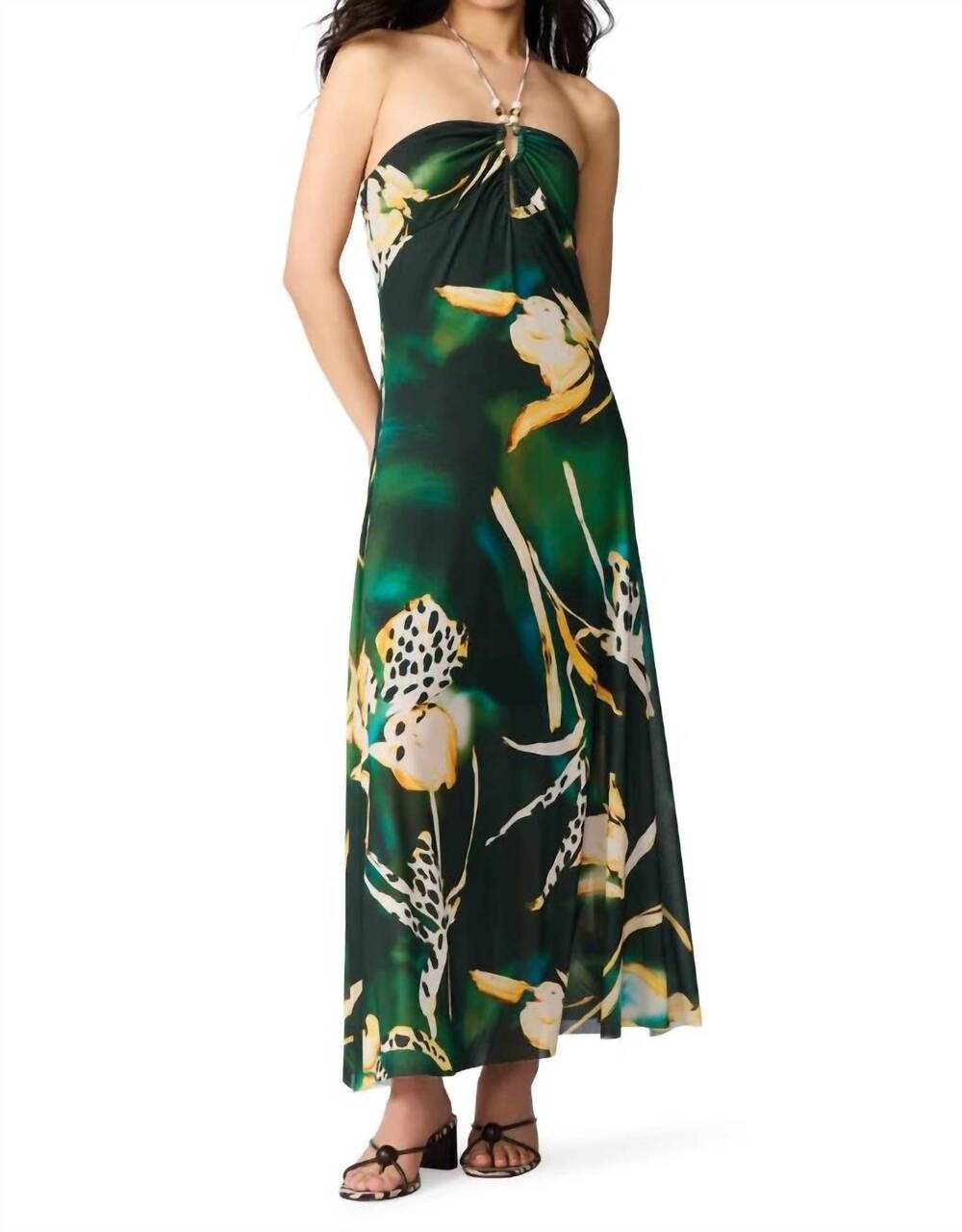 NEW STEVE MADDEN strada dress in golden palm
